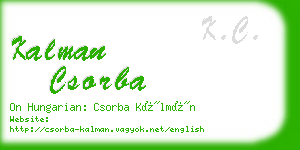 kalman csorba business card